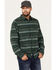 Image #2 - Brothers and Sons Men's Novelty Striped Long Sleeve Button Down Western Flannel Shirt , Forest Green, hi-res