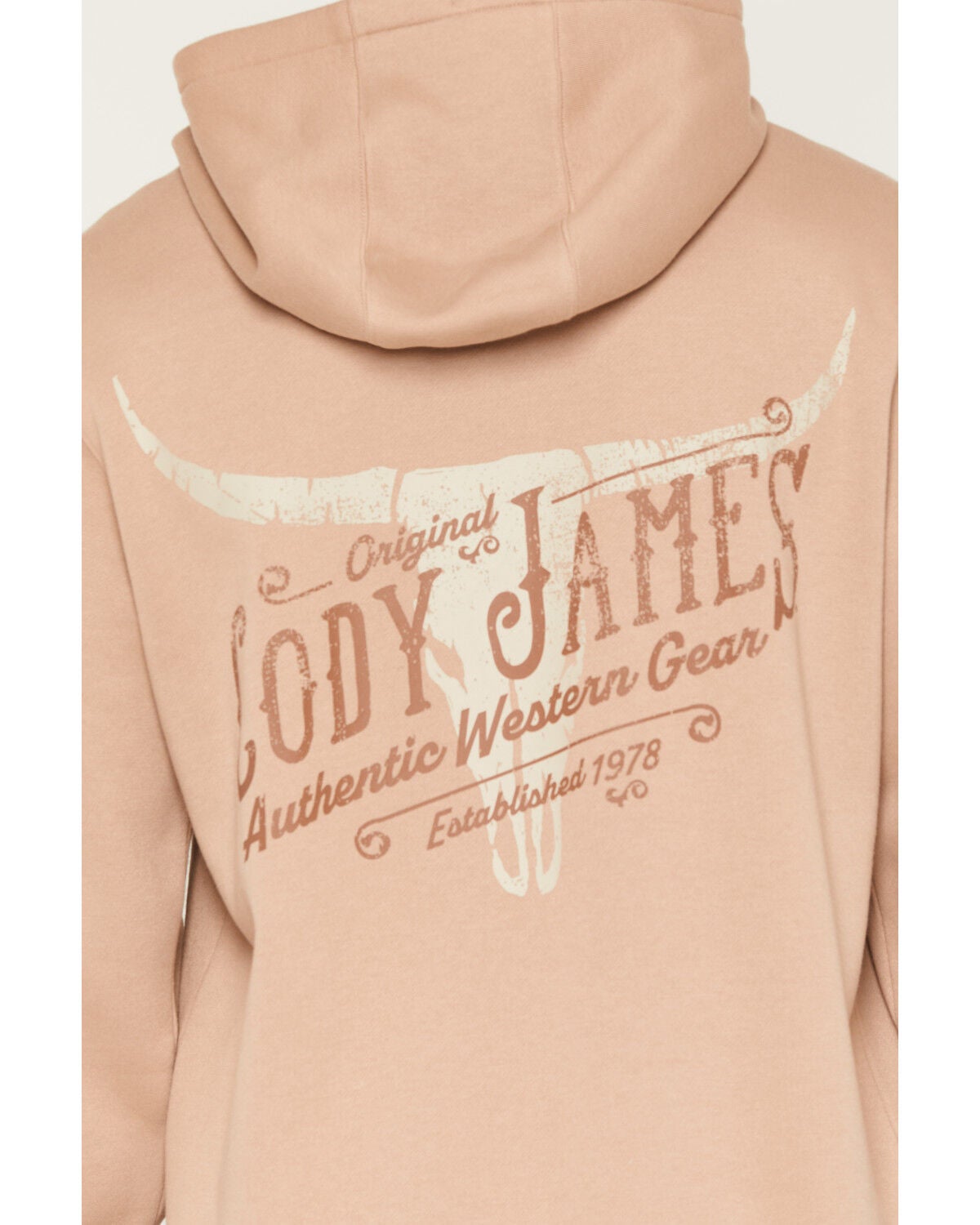 Image #4 - Cody James Men's Longhorn Graphic Hooded Sweatshirt, Tan, hi-res