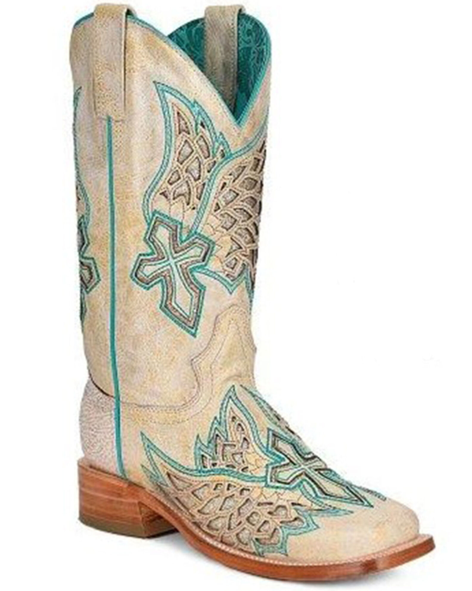 Corral Women s Cross Western Boots Broad Square Toe Boot Barn