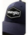 Image #2 - Wrangler Men's Standard Logo Patch Mesh-Back Ball Cap, Navy, hi-res