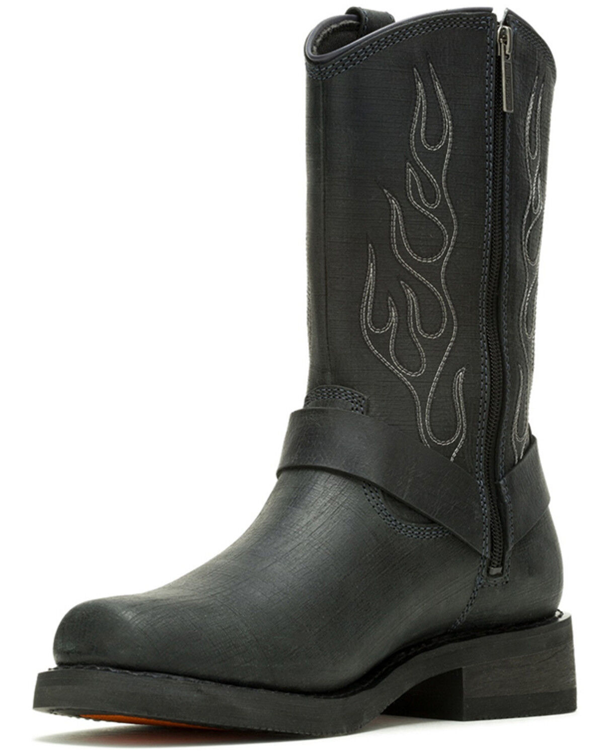 Image #3 - Harley Davidson Men's Hustin Motorcycle Boots - Square Toe, Black, hi-res