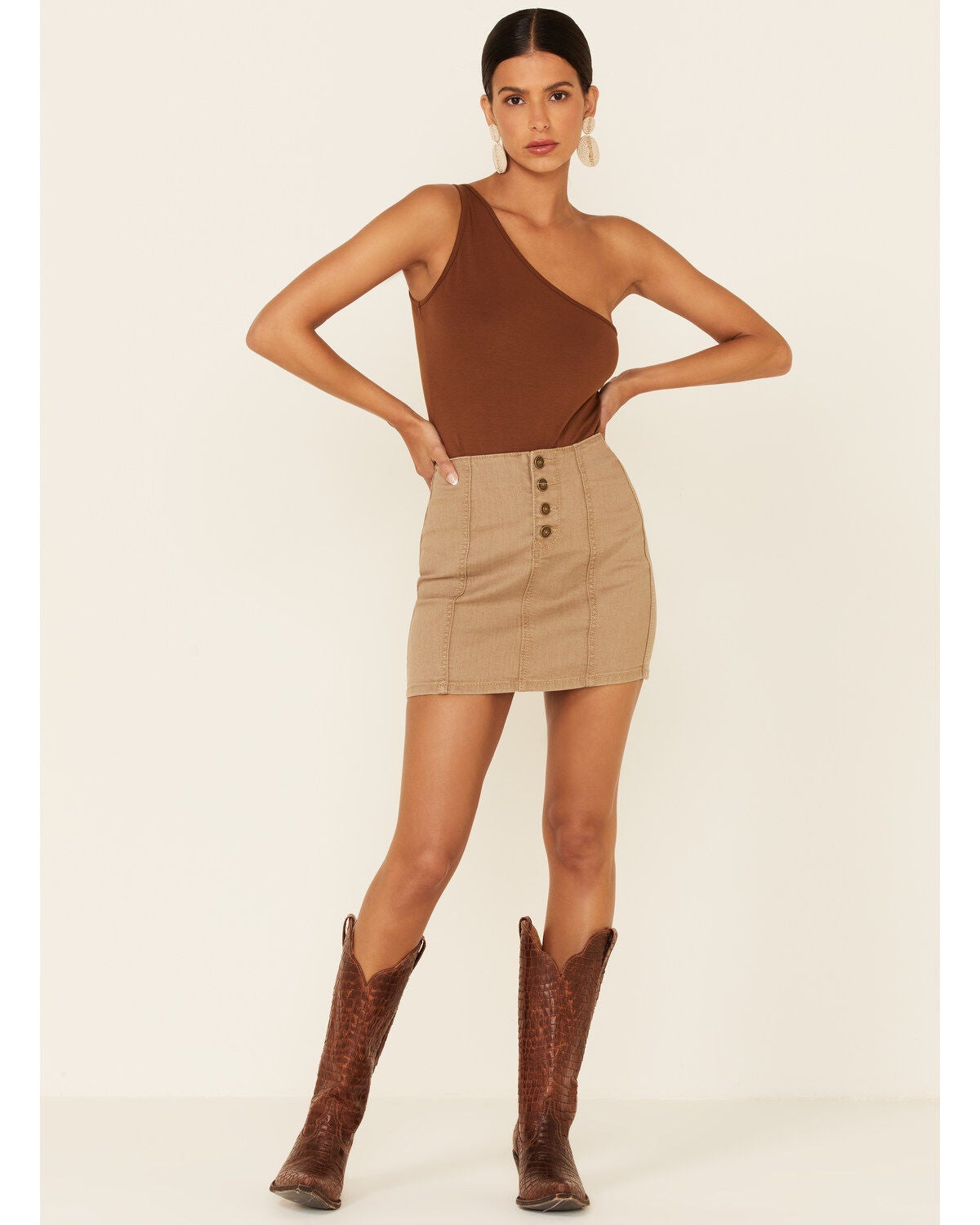 boots and mini skirts