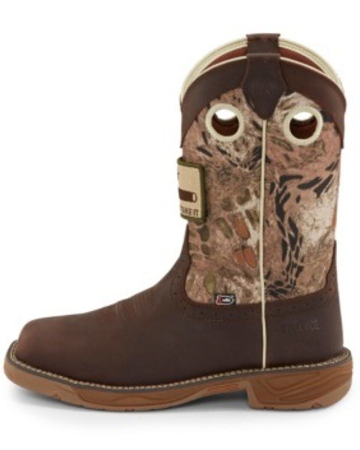 Image #2 - Justin Men's Stampede Grizzly Brown Western Work Boots - Steel Toe, , hi-res