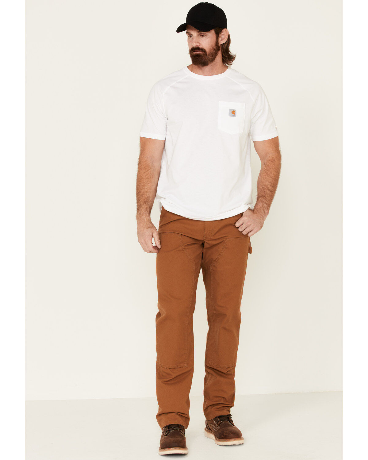 Image #2 - Carhartt Men's White Force Cotton Short Sleeve Work T-Shirt, , hi-res