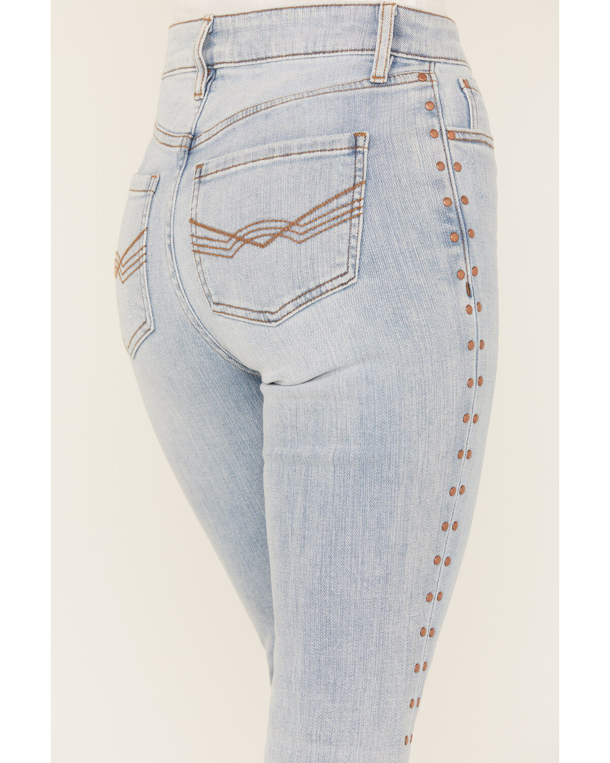 Image #5 - Idyllwind Women's Granada Gypsy High Rise Studded Side Seam Bootcut Jeans, Light Wash, hi-res