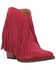 Dingo Women's Tangles Fringe Western Fashion Booties - Pointed Toe , Fuscia, hi-res