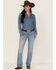 Wrangler Women's Hallie Shiloh Ultimate Riding Bootcut Jeans, Blue, hi-res