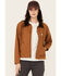 Image #1 - Carhartt Women's Rugged Flex Loose Fit Canvas Detroit Jacket, Tan, hi-res