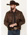Image #1 - Cody James Men's Button-Down Bomber Jacket, Brown, hi-res