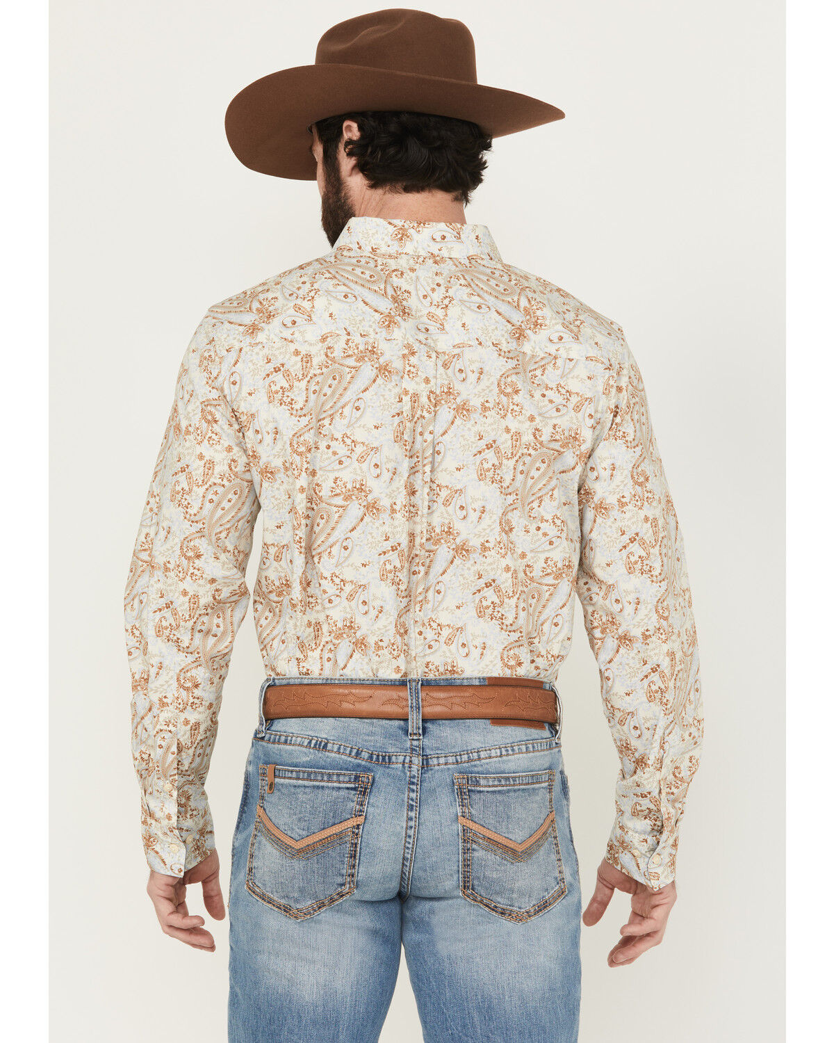 Cody James Men's Porter Floral Print Long Sleeve Button-Down Stretch Western Shirt