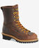 Image #2 - Carolina Men's Logger 8" Steel Toe Work Boots, Brown, hi-res