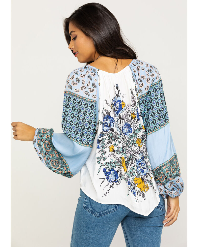 Free People Women S Positano Printed Off The Shoulder Blouse Boot Barn