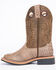 Cody James Little Boys' Gator Print Western Boots - Broad Square Toe, Brown, hi-res