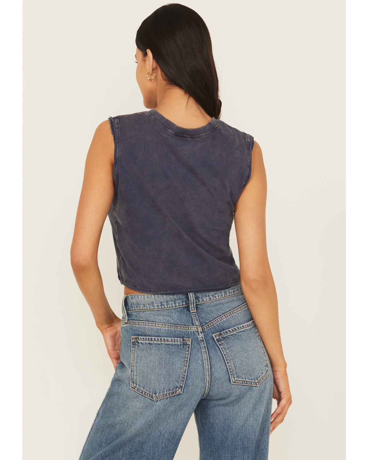Image #4 - Cleo + Wolf Women's Ezra Support Local Bands Graphic Tank, Navy, hi-res