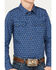 Image #3 - Cody James Boys' El Paso Geo Print Long Sleeve Snap Western Shirt, Navy, hi-res