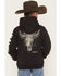 Image #1 - RANK 45® Boys' Solid Flank Hooded Sweatshirt, Black, hi-res