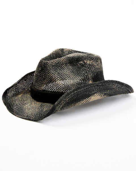 Cody James Men's Elite Distressed Straw Western Hat, Olive, hi-res