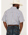 Resistol Men's Starke Small Plaid Short Sleeve Button Down Western Shirt  , White, hi-res