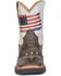 Image #2 - Roper Toddler Boys' America Strong Western Boots- Broad Square Toe, Brown, hi-res