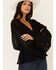 Band of the Free Women's Black Electric Ave Textured Long Sleeve Top , Black, hi-res