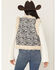 Image #4 - Rock & Roll Denim Women's Faux Fur Lined Floral Fashion Vest, White, hi-res