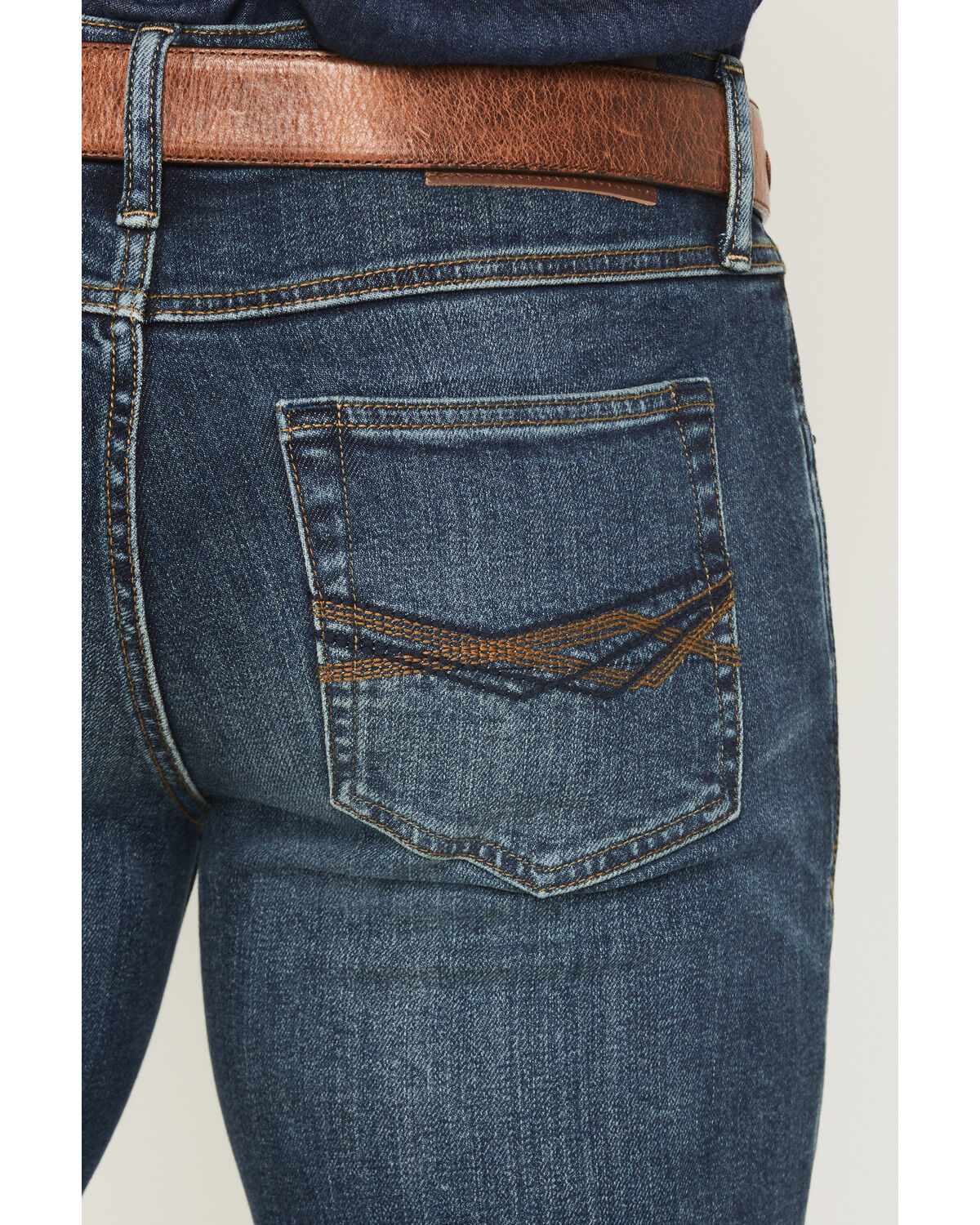 Image #4 - RANK 45® Men's Rockford Wash Brock Relaxed Bootcut Performance Stretch Denim Jeans, Dark Wash, hi-res