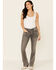 Image #1 - Rock & Roll Denim Women's Gray Wash Mid Rise Bootcut Jeans, Grey, hi-res