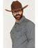 Image #2 - Kimes Ranch Men's Quentin COOLMAX&reg; Striped Print Long Sleeve Snap Stretch Western Shirt, Navy, hi-res