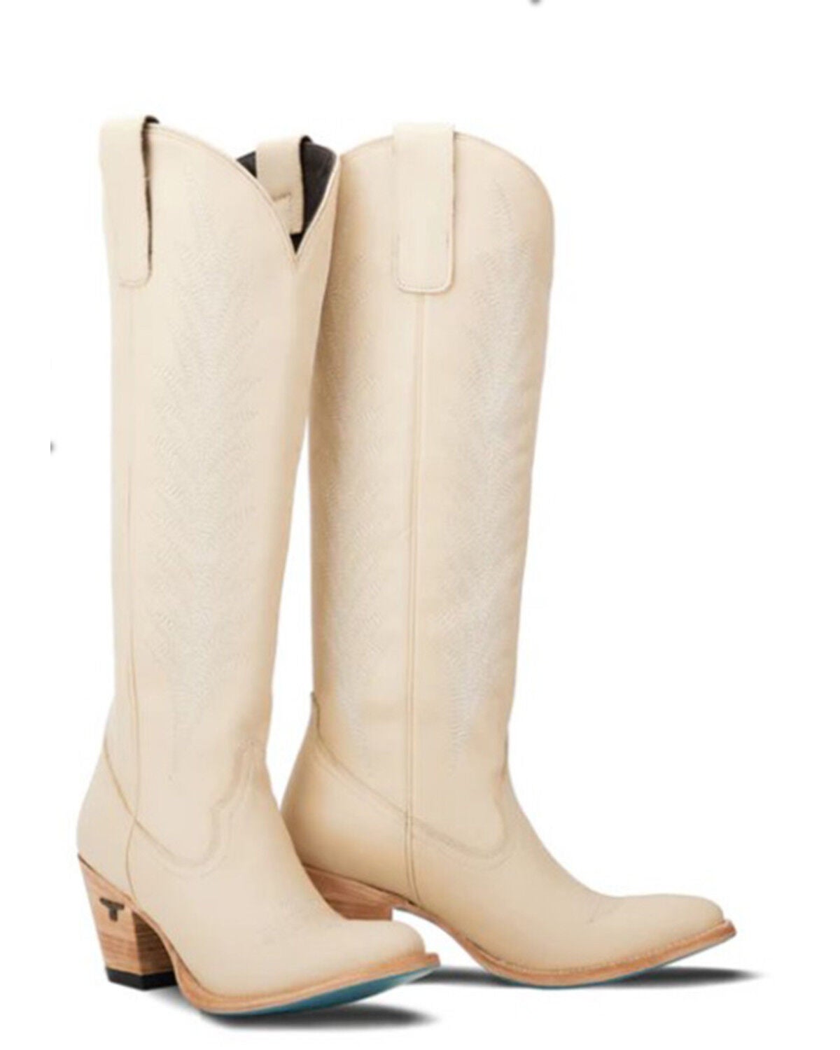 Lane Women's Jentry Knee High Western Boots - Round Toe, Ivory, hi-res