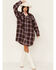 Image #2 - Wrangler Women's Jumbo Plaid Print Long Sleeve Western Mini Dress, Brown, hi-res
