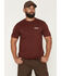 Image #2 - Troll Co Men's Wing Spanner Short Sleeve Graphic T-Shirt, Burgundy, hi-res