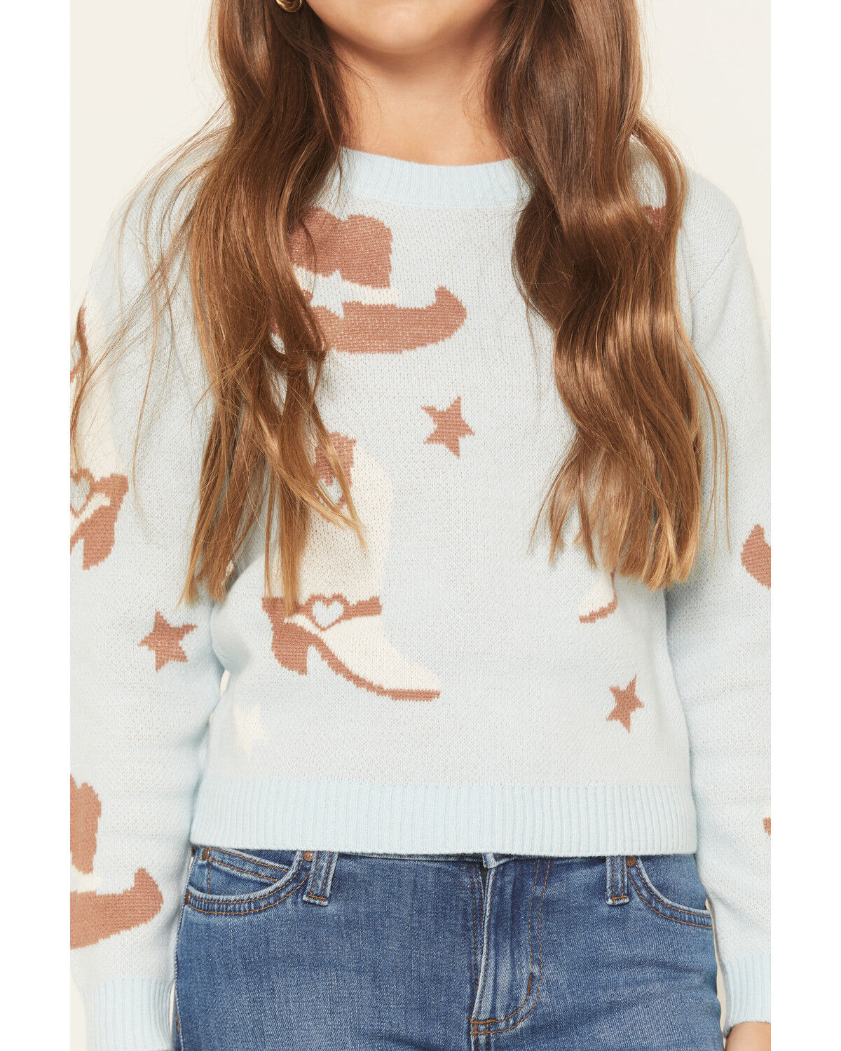 Sugar California Girl's Cowboy Boot Sweater