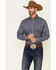 Tin Haul Men's Vintage Floral Print Long Sleeve Snap Western Shirt , Blue, hi-res