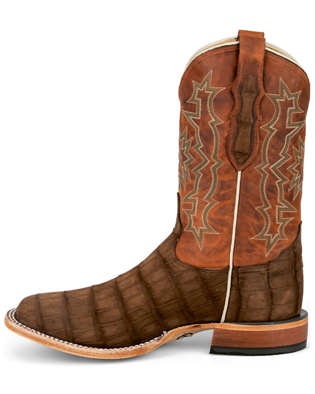 Image #3 - Tony Lama Men's Heritage Miguel Exotic Alligator Western Boots - Broad Square Toe, Brown, hi-res