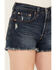 Image #2 - Levi's Women's Dark Wash 501 Worn In Original Shorts, , hi-res