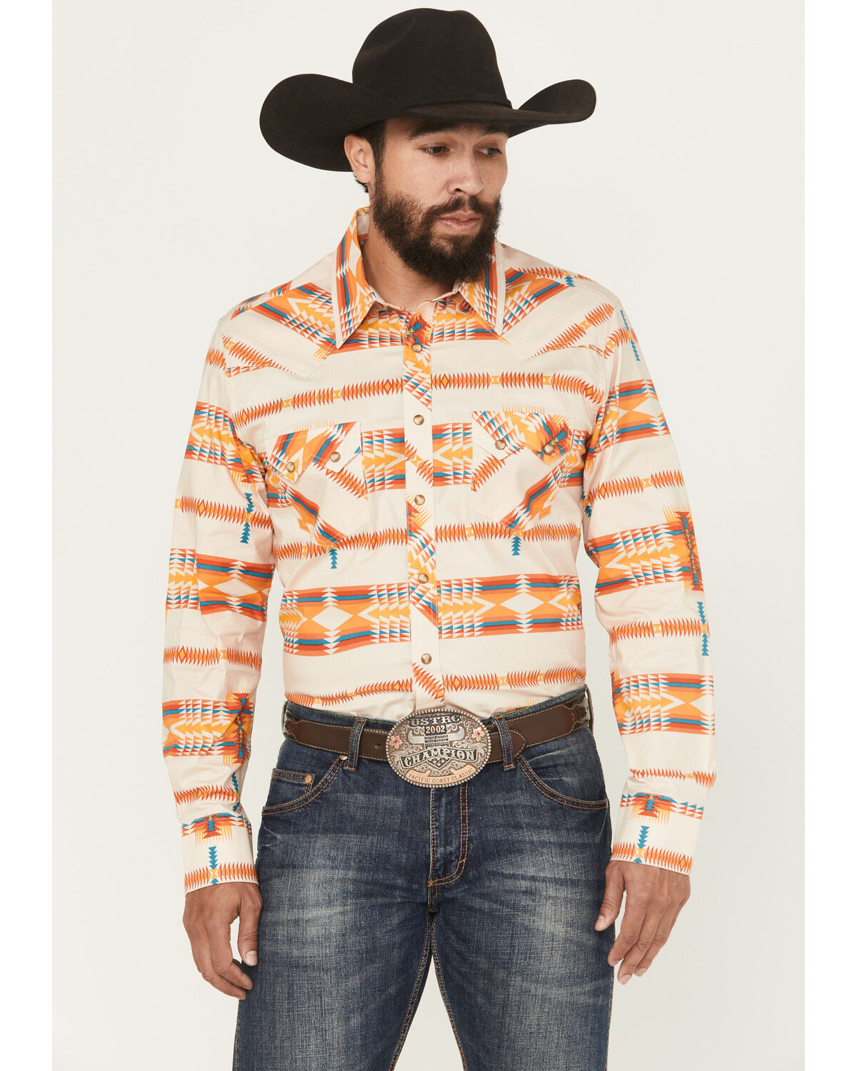 Rock & Roll Denim Men´s Southwestern Long Sleeve Snap Stretch WesternShirt