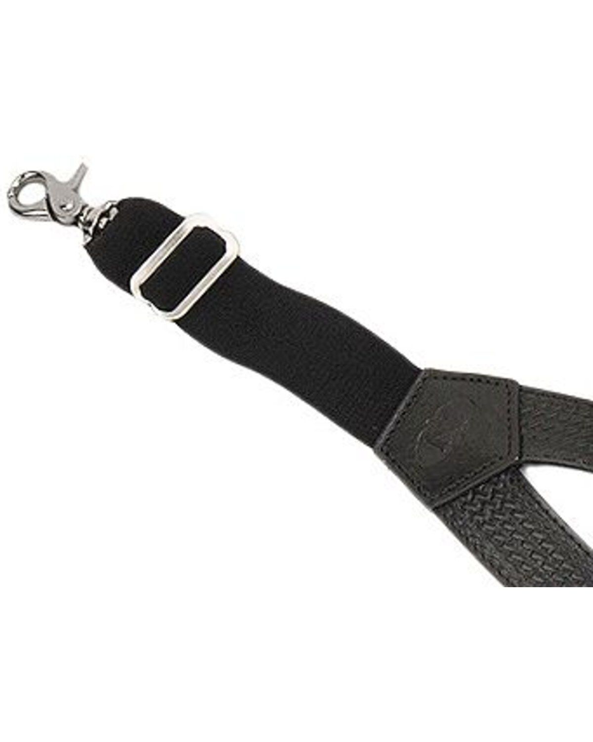 Image #2 - Nocona Black Leather Suspenders, Black, hi-res