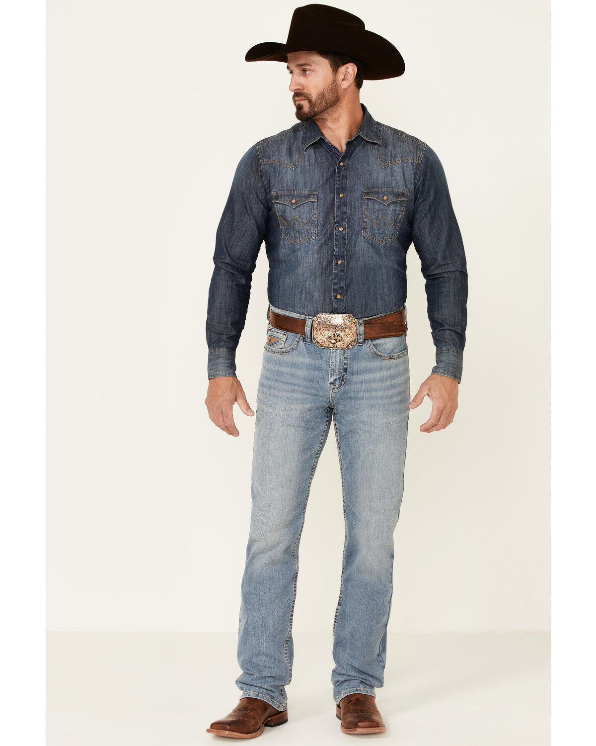 Image #1 - Cody James Core Men's Pistol Light Performance Stretch Slim Straight Jeans, , hi-res