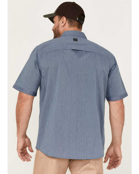 Wrangler ATG Men's All-Terrain Pocket Short Sleeve Button Down Western Shirt , Blue, hi-res