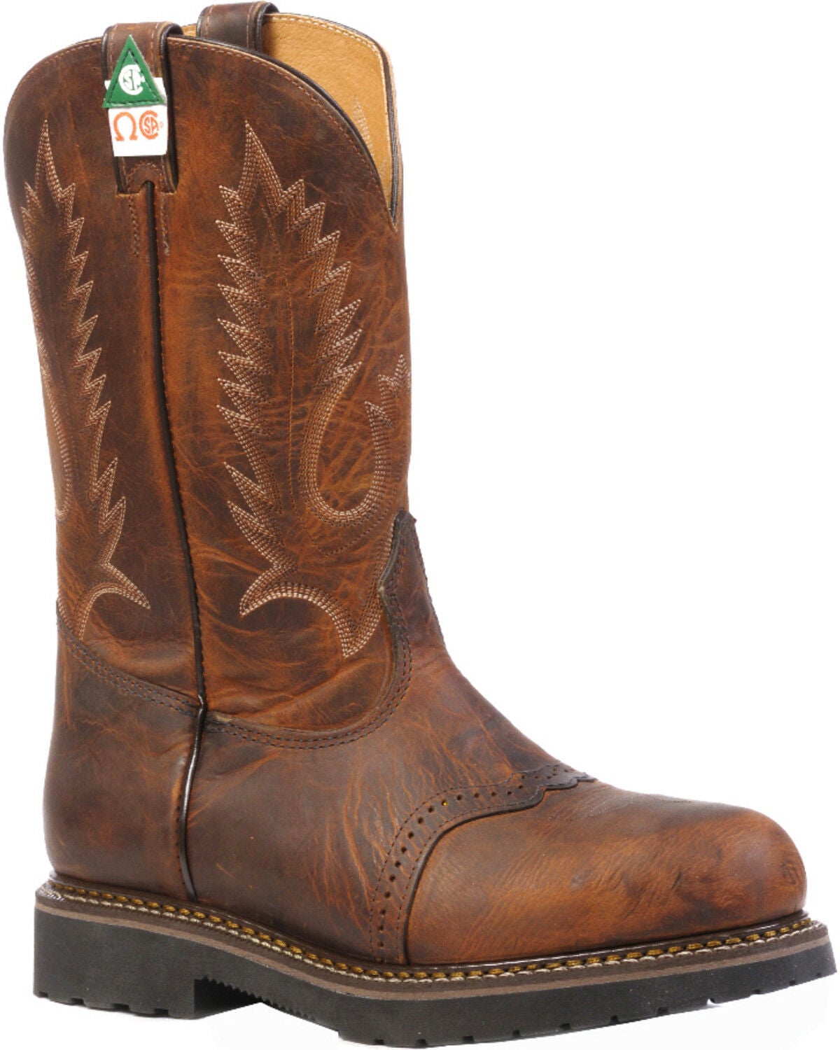Image #1 - Boulet Laid Back Tan Spice Flame Resistant Work Boots - Steel Toe, Tan, hi-res