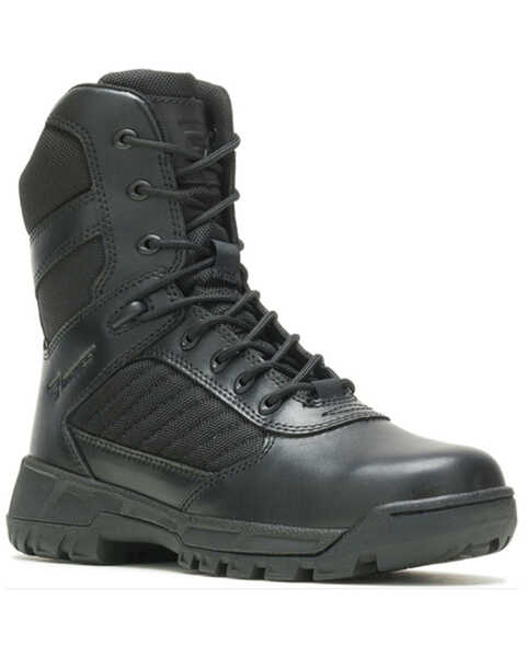 Bates Women's Tactical Sport 2 Tall Side Zip Lace-Up Work Boots - Round Toe, Black, hi-res