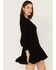 Maggie Sweet Women's Jimena Long Sleeve Ruffle Dress, Black, hi-res
