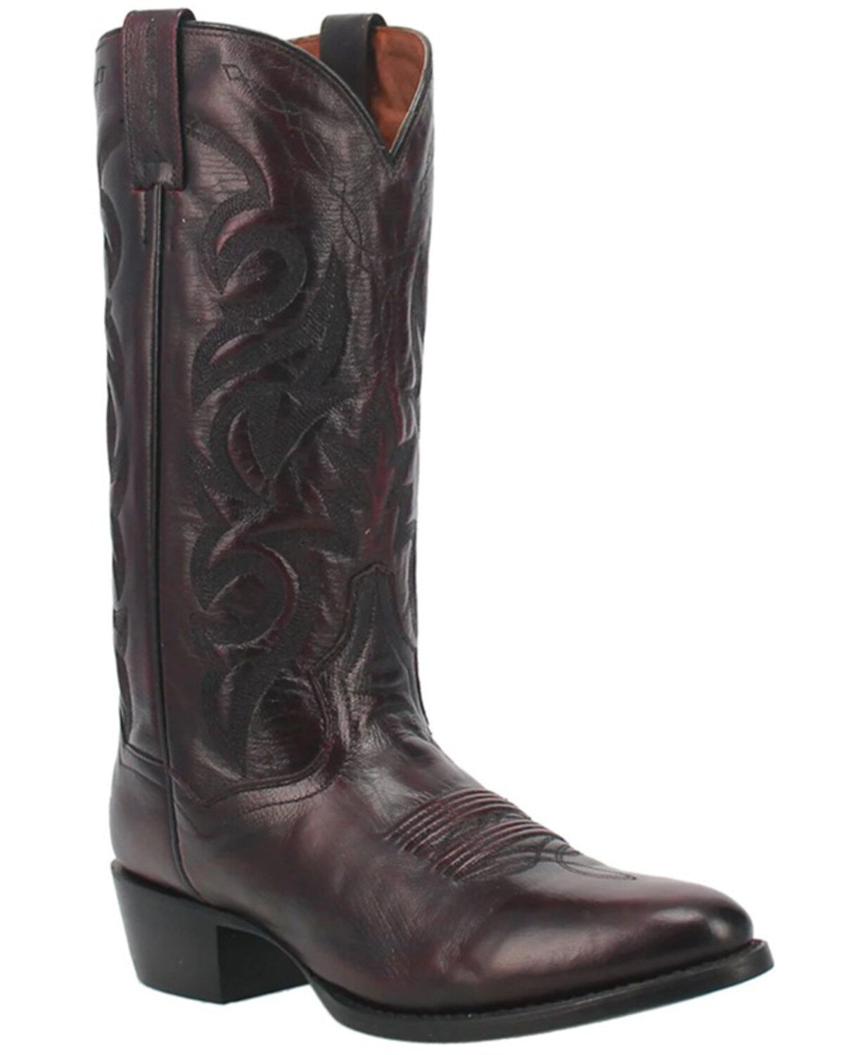 Image #1 - Dan Post Men's Mignon Western Boots - Round Toe, Black Cherry, hi-res