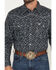 Image #3 - Cowboy Hardware Men's Scatter Paisley Print Long Sleeve Snap Stretch Western Shirt, Black, hi-res