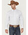 Resistol Men's Milton Small Check Plaid Long Sleeve Button Down Western Shirt , White, hi-res