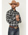 Image #1 - Wrangler Men's Plaid Print Long Sleeve Snap Flannel Shirt - Tall, Grey, hi-res