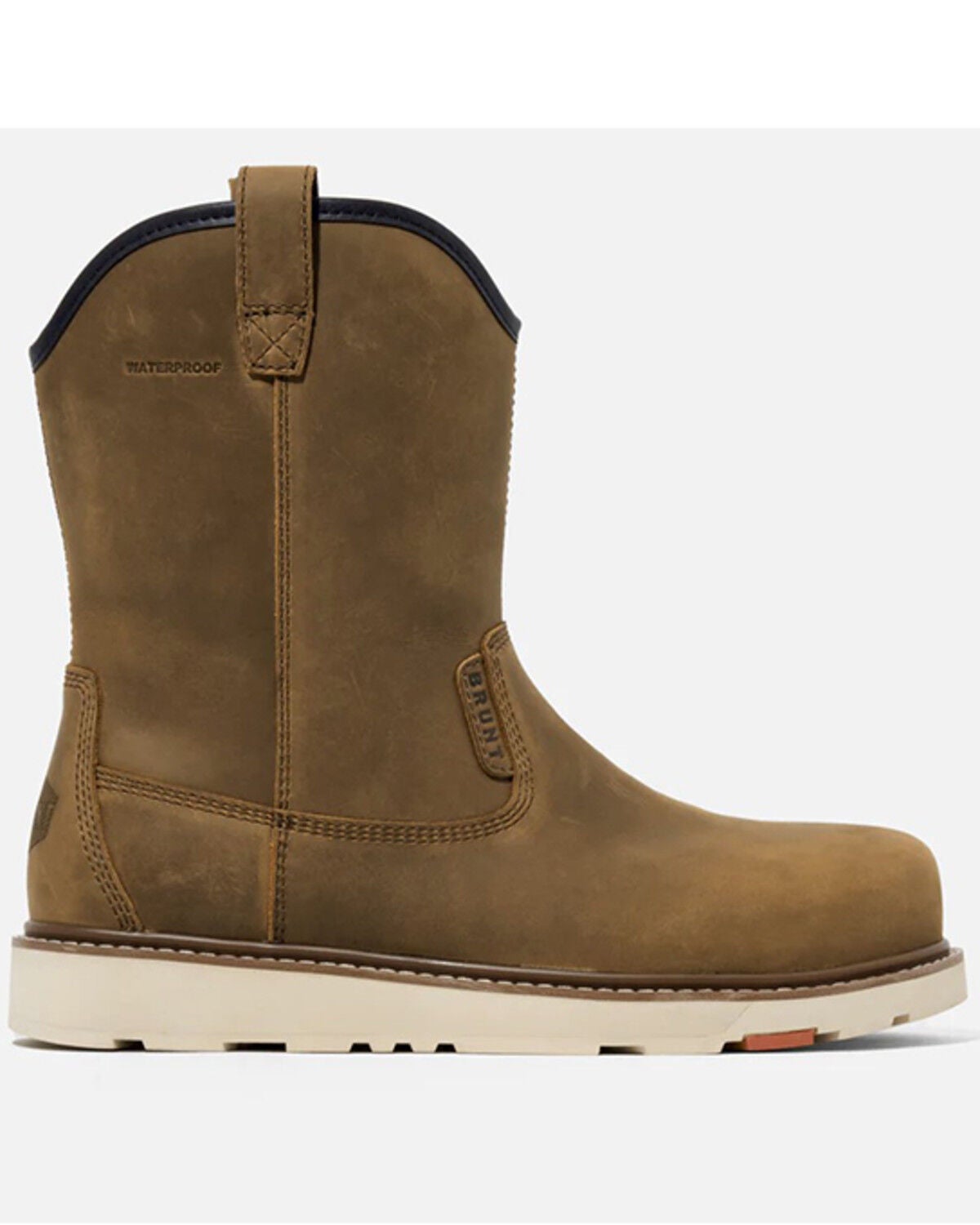 Image #2 - Brunt Workwear Men's Bolduc Waterproof Pull-On Work Boots - Composite Toe, Brown, hi-res