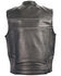 Image #3 - Milwaukee Leather Men's Reflective Band & Piping Zip Front Vest - 5X, Black, hi-res