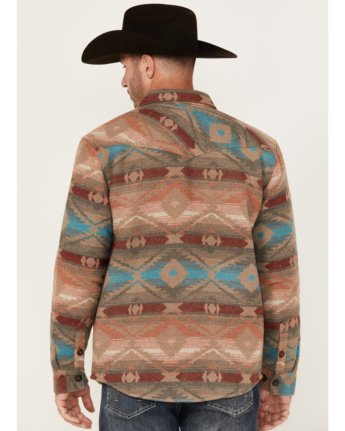 Image #4 - Cody James Men's Base Camp Sherpa Lined Flannel Shirt Jacket, Tan, hi-res