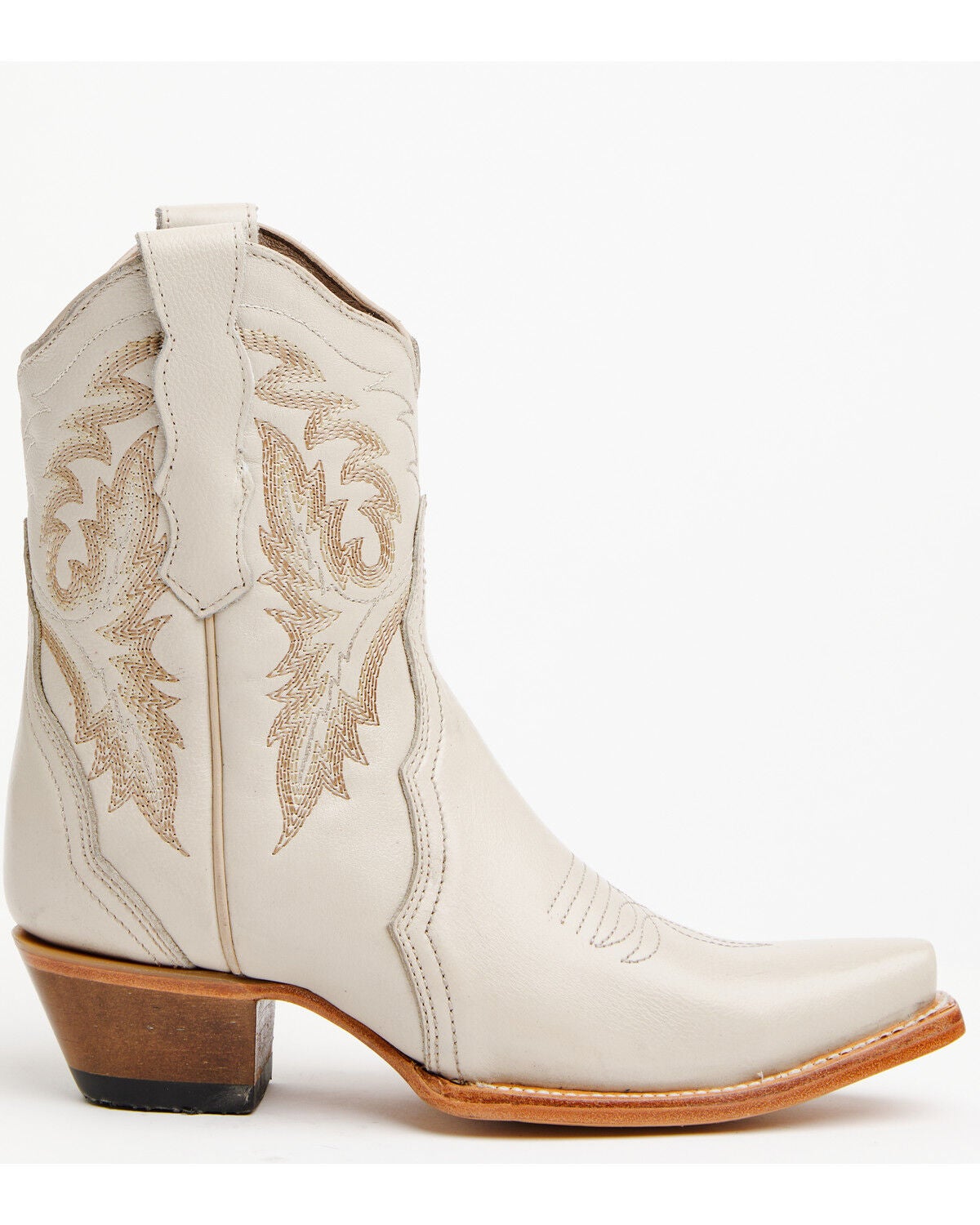 Image #2 - Circle G Women's Triad Ankle Western Boots - Snip Toe, Ivory, hi-res